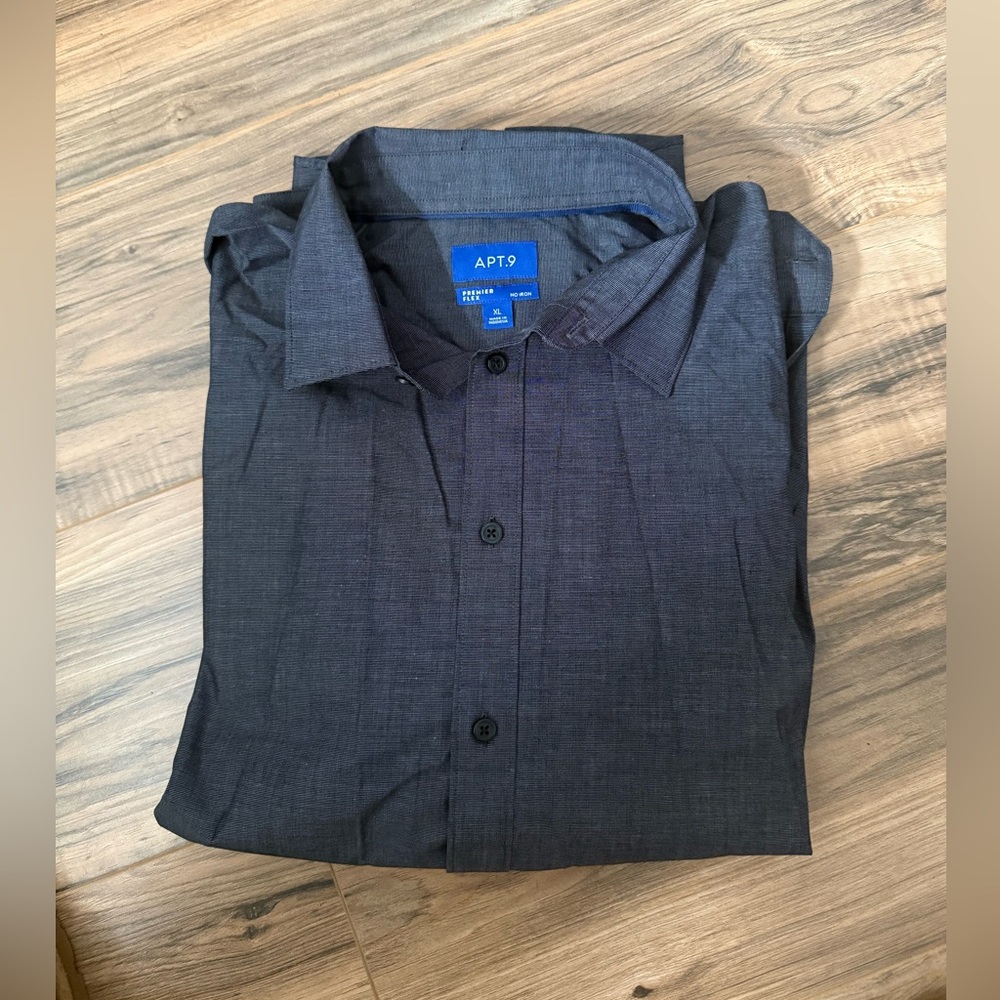 NWT Apt. 9 Men's Dark Gray Dress Shirt